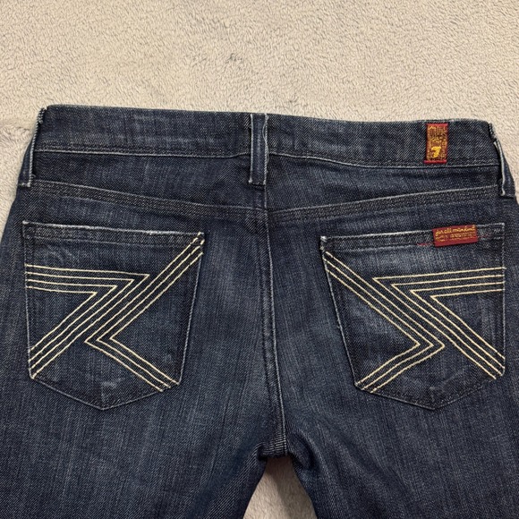 7 For All Mankind Flynt Bootcut Dark Wash Jeans Women's Size 26 Great Condition! - Picture 5 of 9